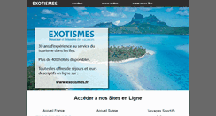 Desktop Screenshot of exotismes.com
