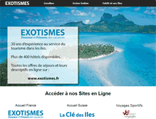 Tablet Screenshot of exotismes.com